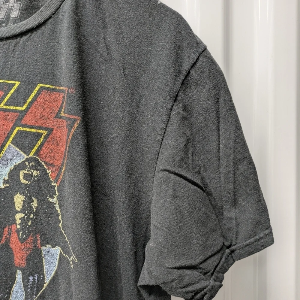 Kiss  Charcoal World Tour '77 Tee